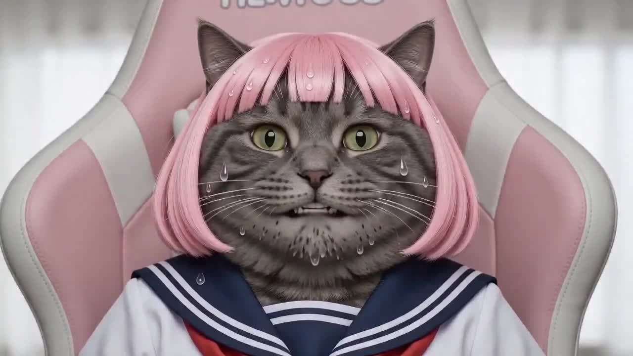 Seedance 2.0 Prompt: Comedic Cat VTuber Parody Video