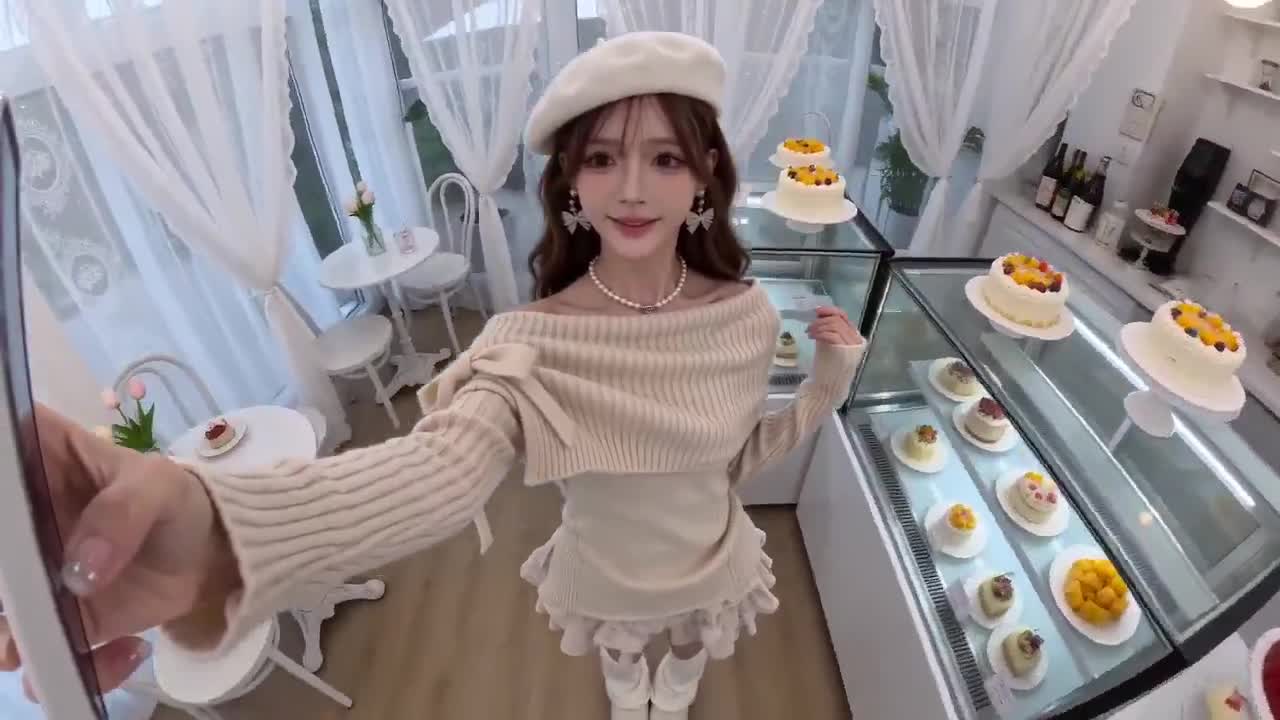 Seedance 2.0 Prompt: 360° Bakery Tour & Woman Posing