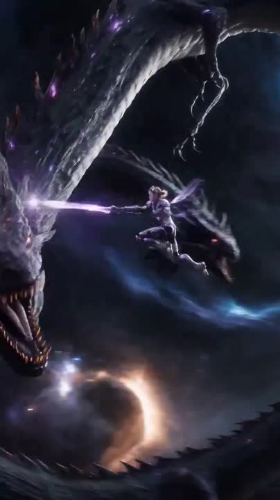 Seedance 2.0 Prompt: Cosmic Rebirth & Dragon Battle