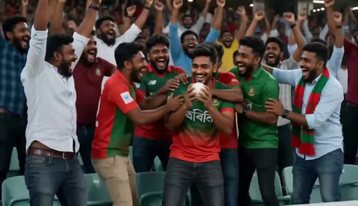 Seedance 2.0 Prompt: Ultra-realistic Cricket Stadium Fan Broadcast