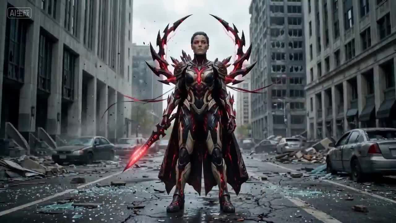 Seedance 2.0 Prompt: Crimson Relic-War Transformation