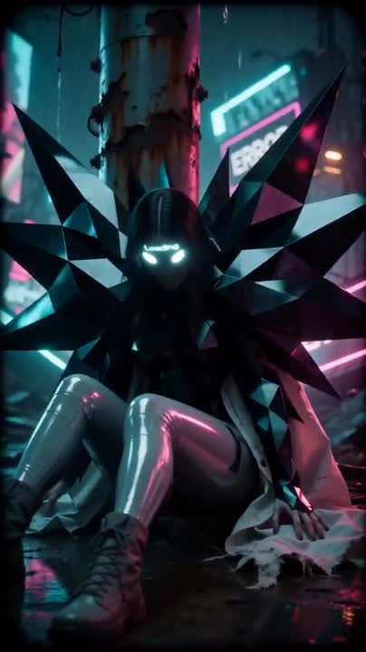 Seedance 2.0 Prompt: Cyber-Noir Glitch Transformation Video