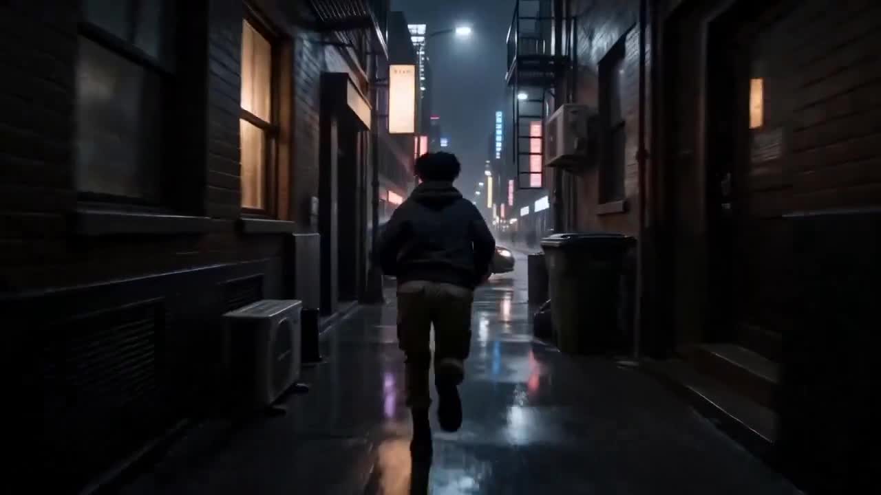 Seedance 2.0 Prompt: Cyber Thriller Hacker Escape Video