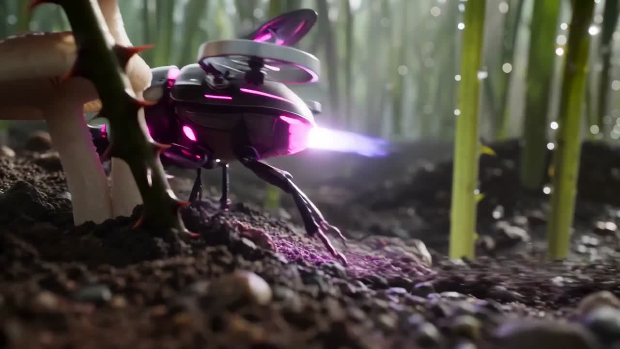 Seedance 2.0 Prompt: Cybernetic Beetle Macro Chase Video