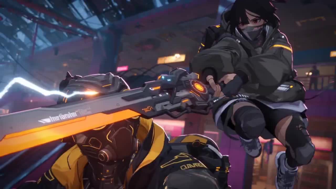 Seedance 2.0 Prompt: Cyberpunk Energy Duel Animation