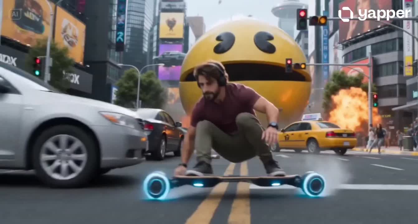 Seedance 2.0 Prompt: Cyberpunk Neo-Tokyo Survival Chase with Pac-Man