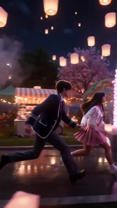 Seedance 2.0 Prompt: Cyberpunk School Romance & Holographic Cherry Blossoms
