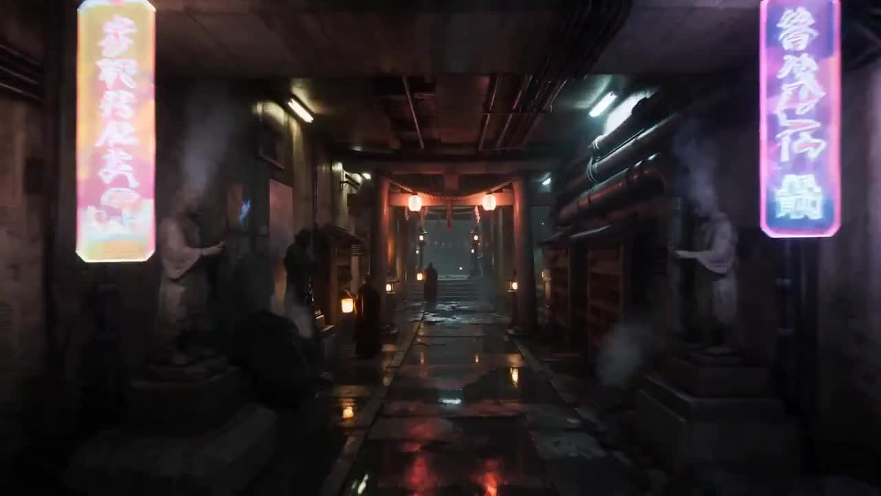 Seedance 2.0 Prompt: Cyberpunk Tokyo Underground Shrine Cinematic