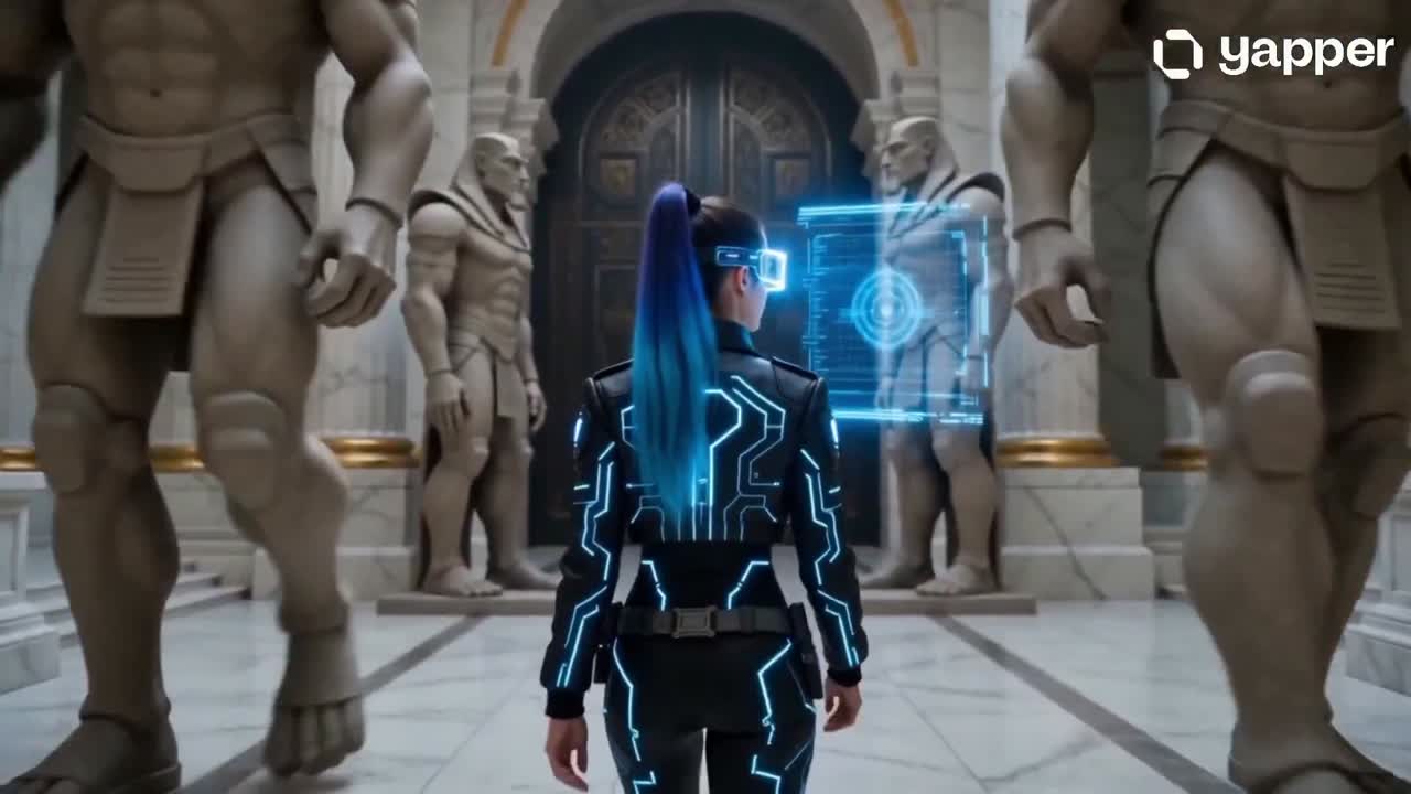 Seedance 2.0 Prompt: Cyberpunk Woman in Royal Palace