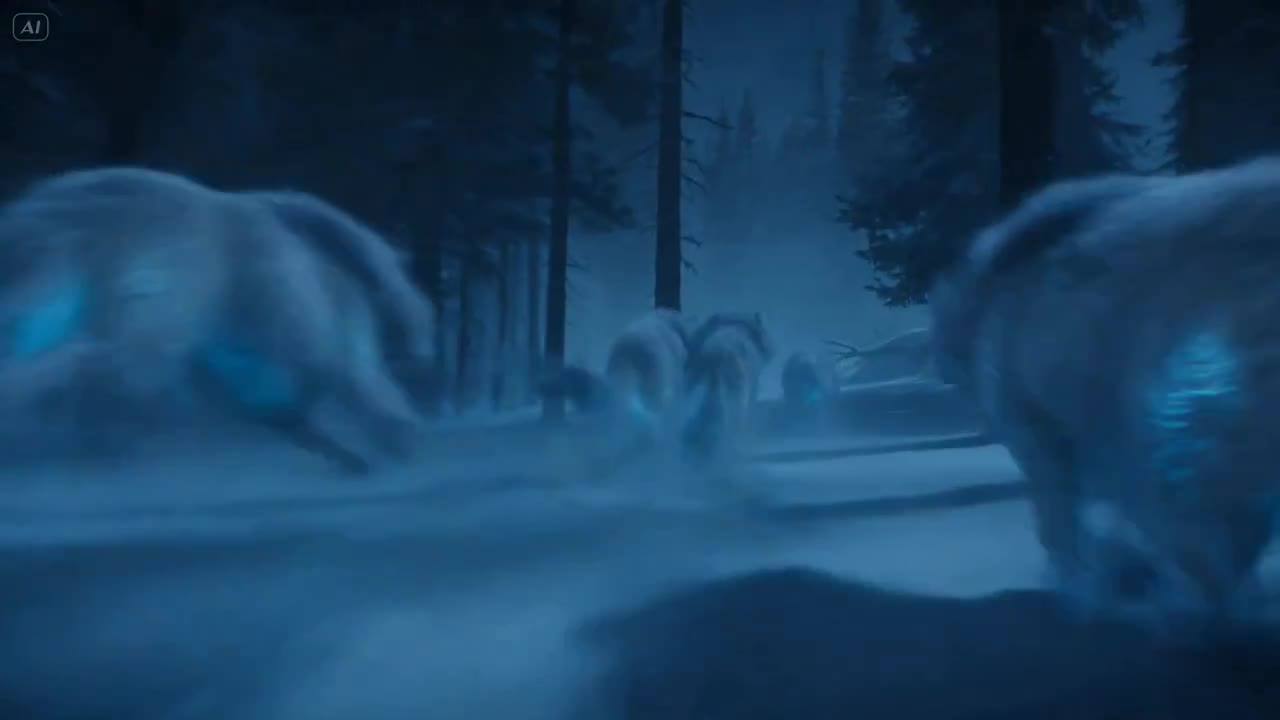 Dark Fantasy Frozen Wolf Hunt - Seedance 2.0 Prompt