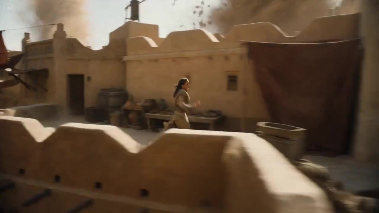 Seedance 2.0 Prompt: Desert Courier Escapes Sandstorm Leviathan