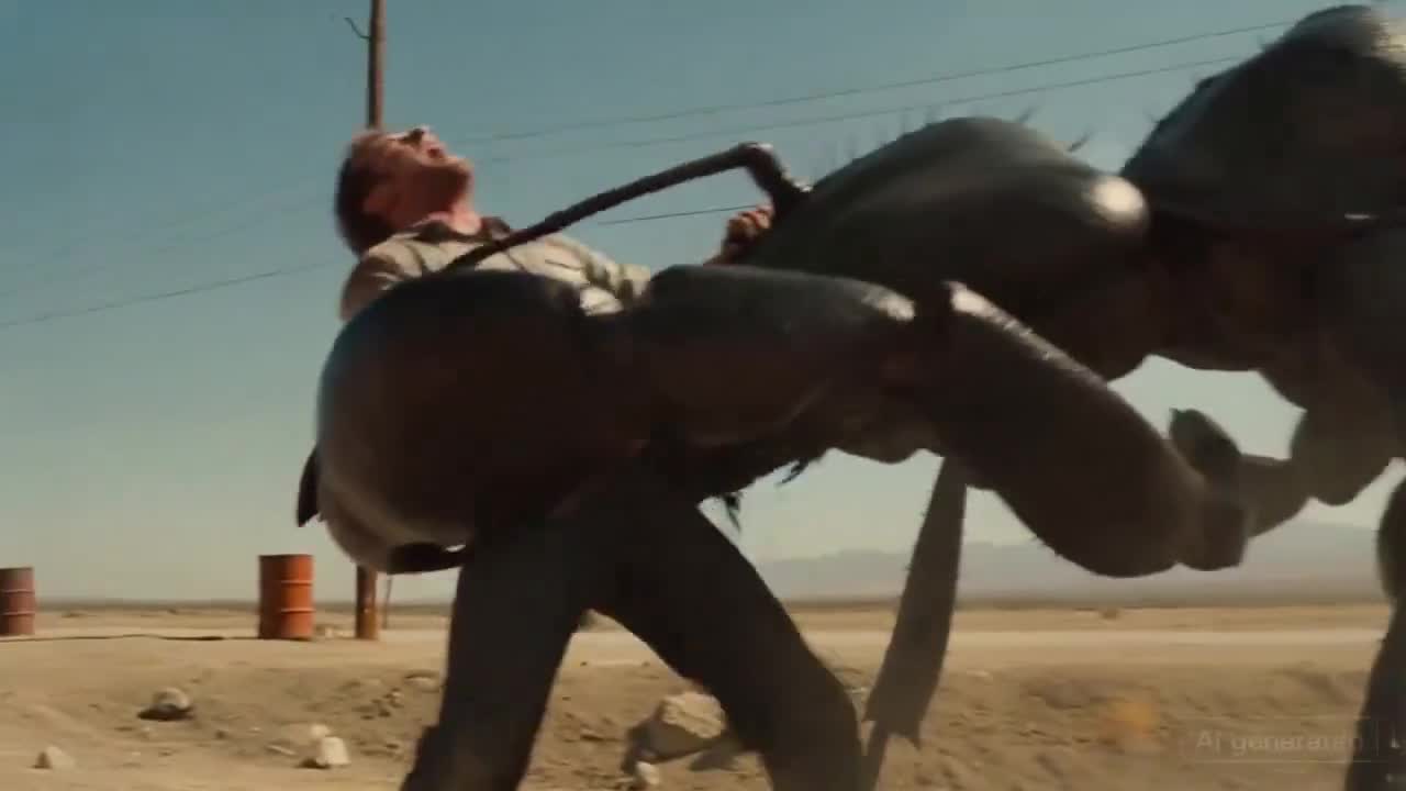 Seedance 2.0 Prompt: Cinematic Desert Giant Ant Attack Scene