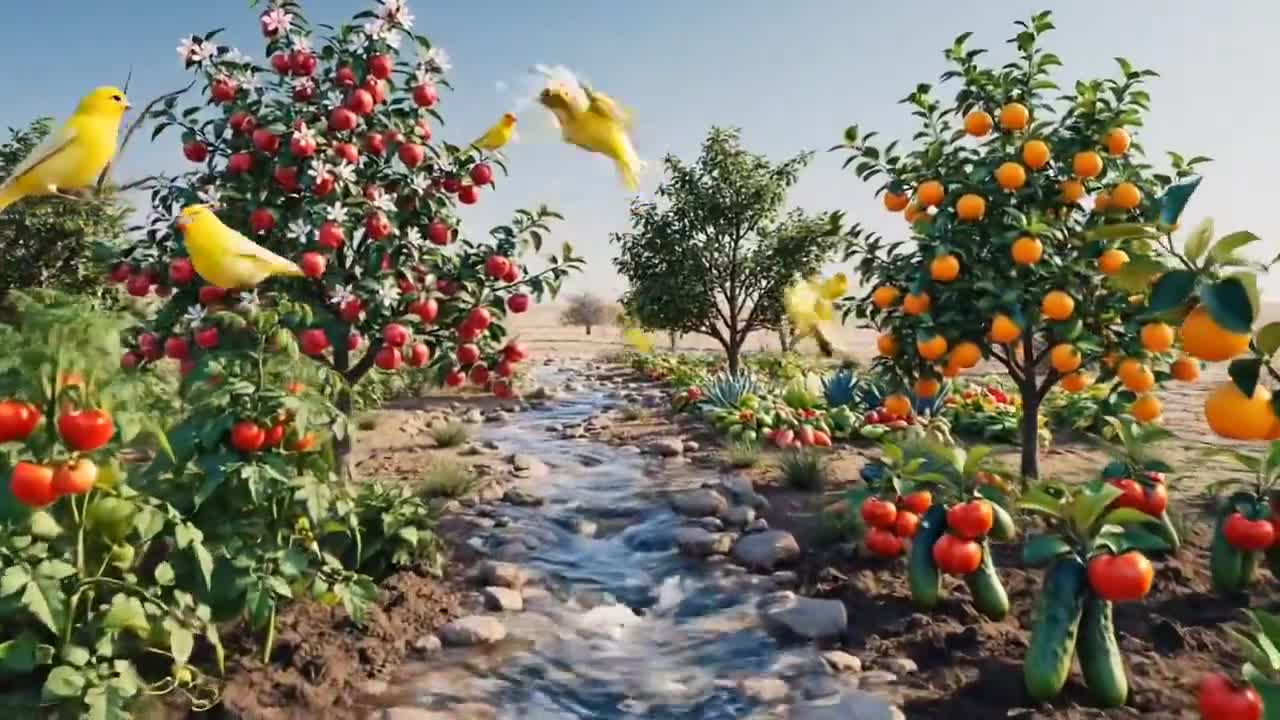 Seedance 2.0 Prompt: Desert to Oasis Time-lapse
