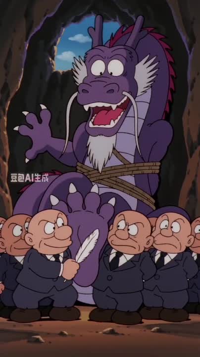 Seedance 2.0 Prompt: Dr. Slump Anime - Dragon Elder Tickle Torture