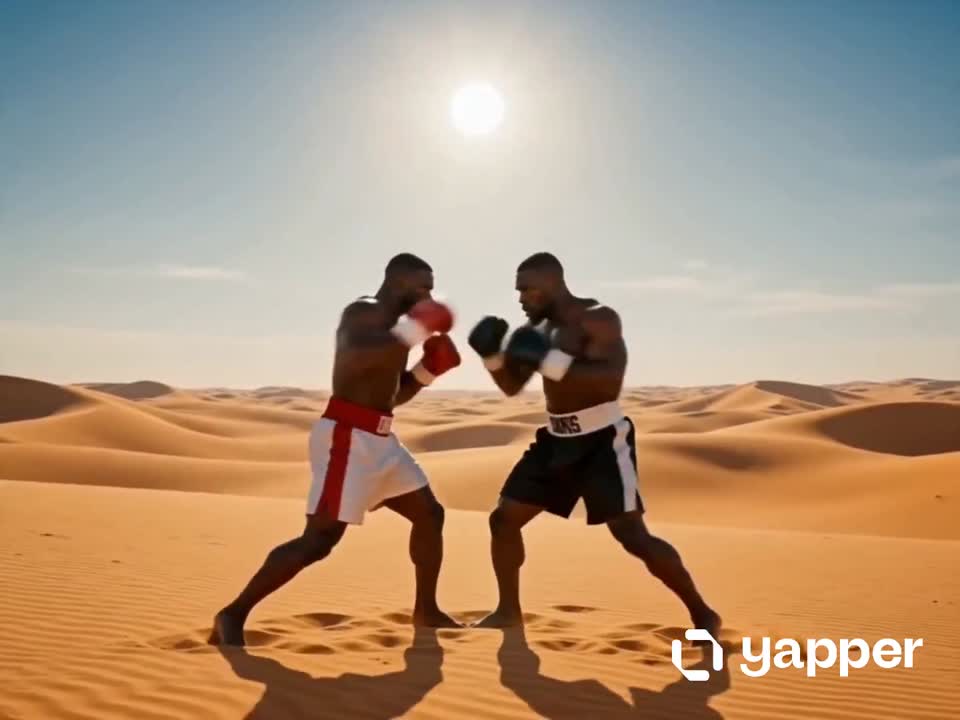 Seedance 2.0 Prompt: Dragon vs. Boxers in Desert Combat
