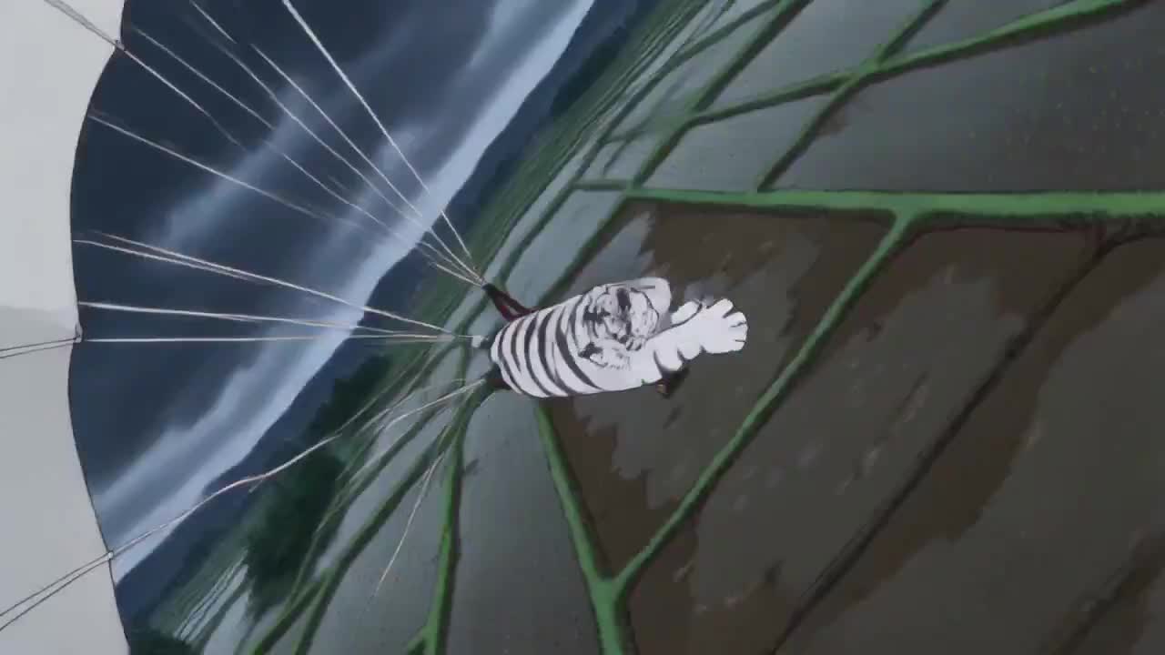 Seedance 2.0 Prompt: Dramatic Anime MV of Falling Tiger & Unimpressed Cat