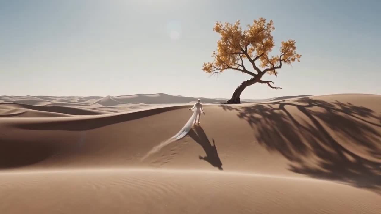 Seedance 2.0 Prompt: Dreamlike Surreal Desert Figure Video