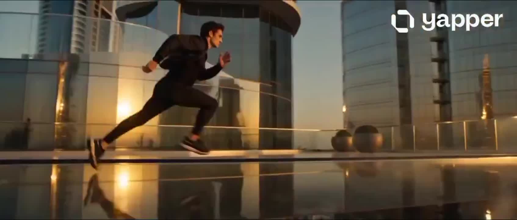 Seedance 2.0 Prompt: Dubai Rooftop Parkour Video