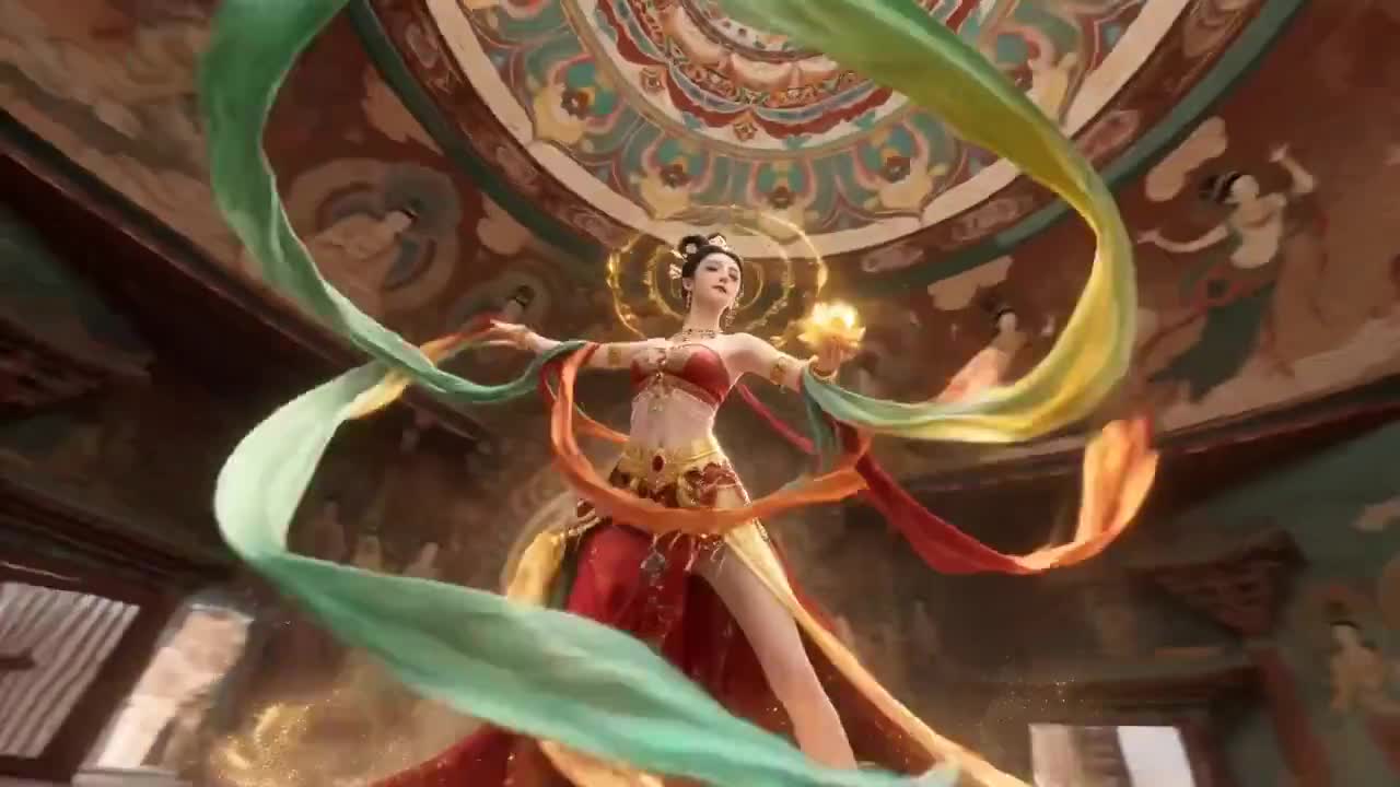 Seedance 2.0 prompt: Dunhuang Flying Apsara Video