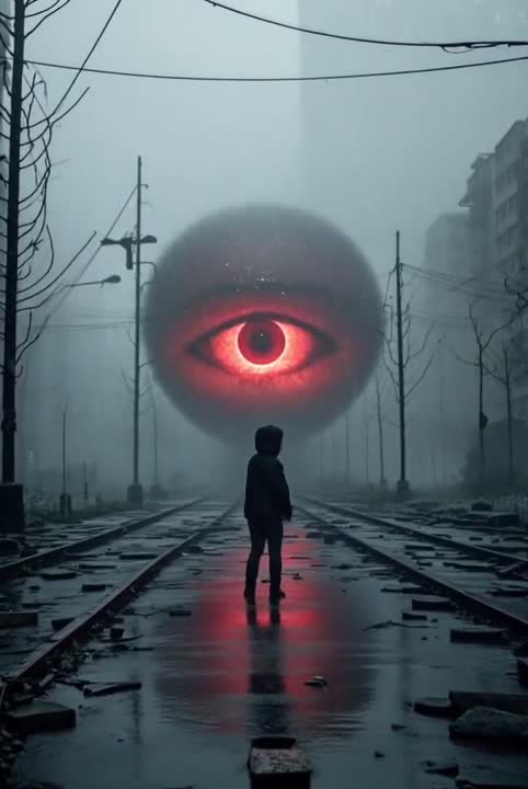Seedance 2.0 Prompt: Dystopian City Glowing Eye