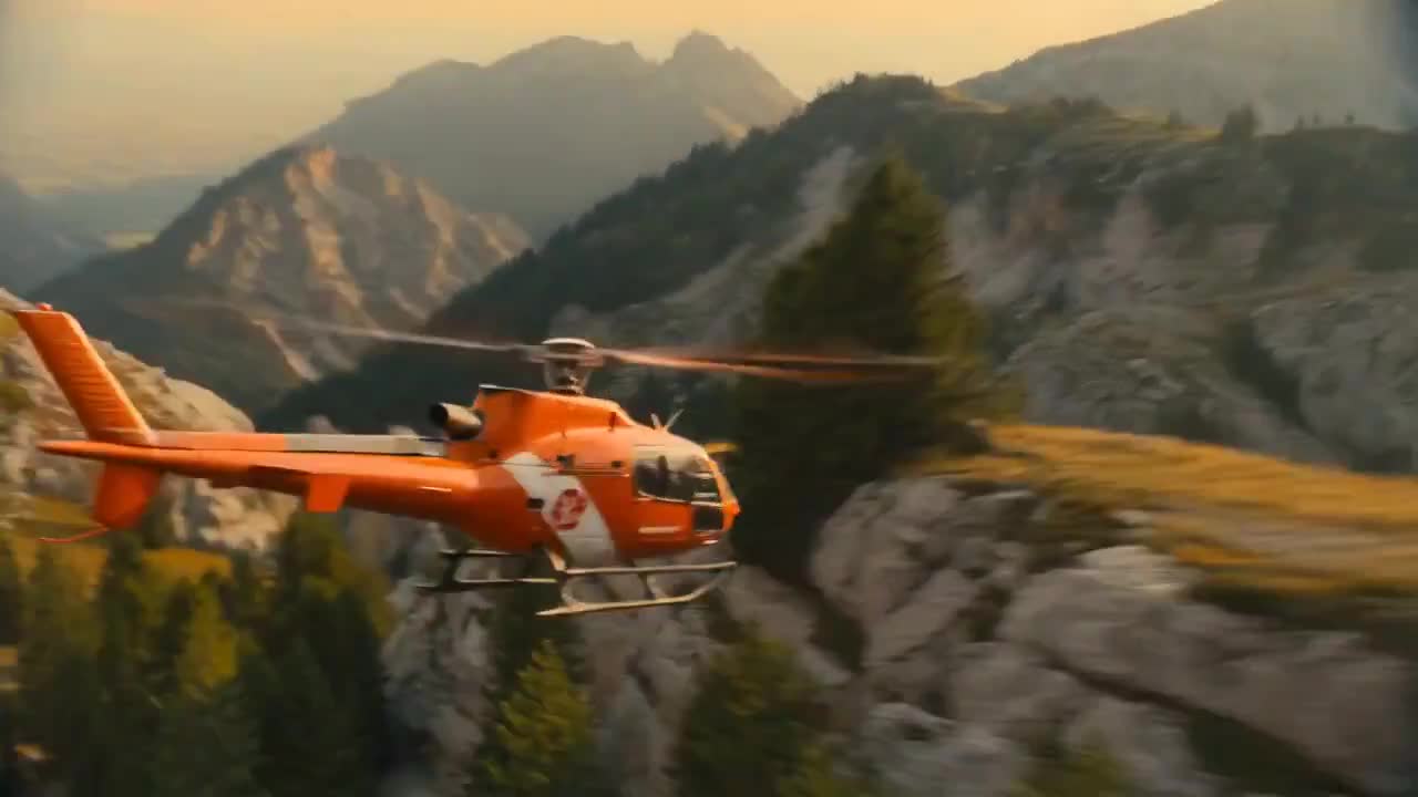 Seedance 2.0 Prompt: EC135 Helicopter Alpine Rescue Flight