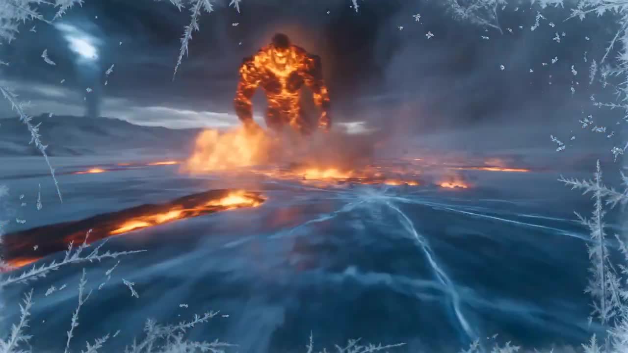Seedance 2.0 Prompt: Ice vs. Fire Elemental Battle Video
