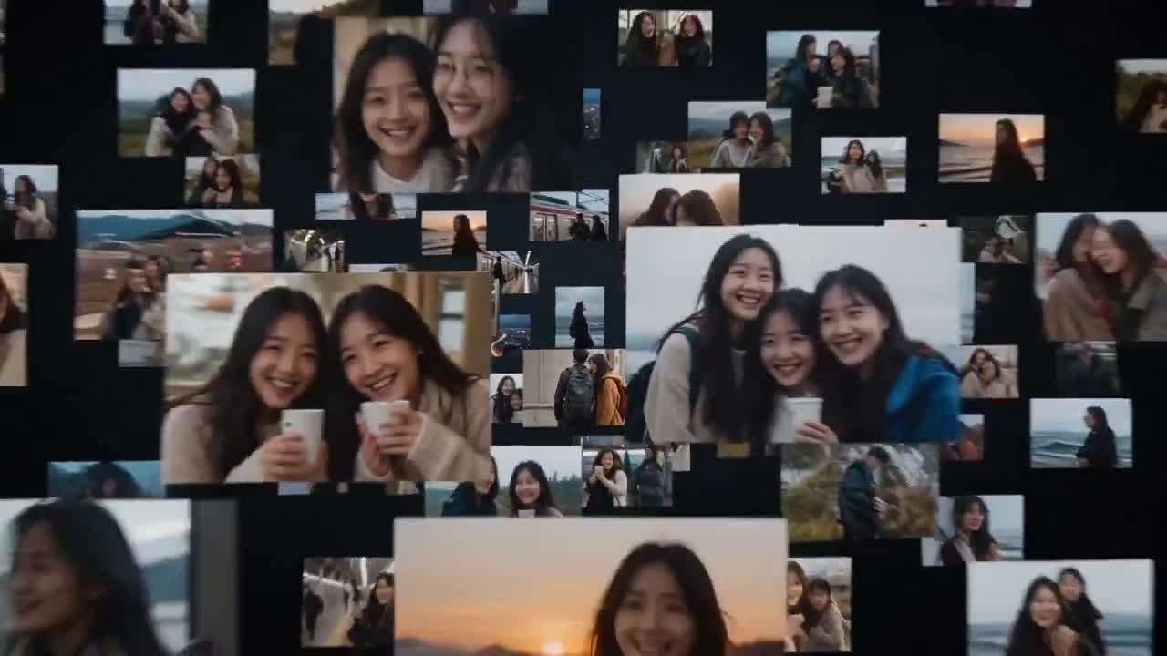 Seedance 2.0 Prompt: Emotional Photo Mosaic Memory Reveal Video