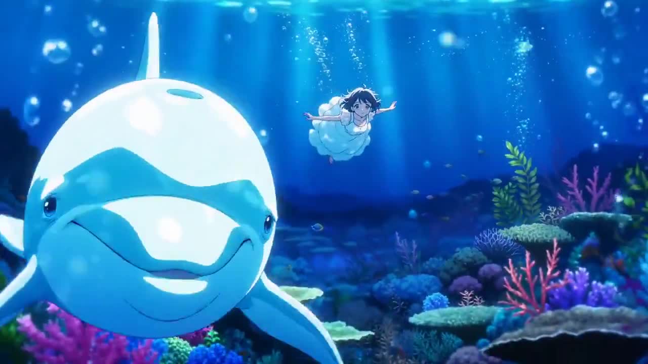 Seedance 2.0 Prompt: Emotional Underwater Anime with Girl and Dolphin