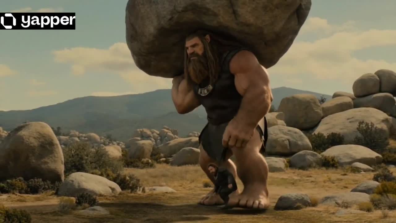 Seedance 2.0 Prompt: Tiny Man vs. Colossal Giant Scene