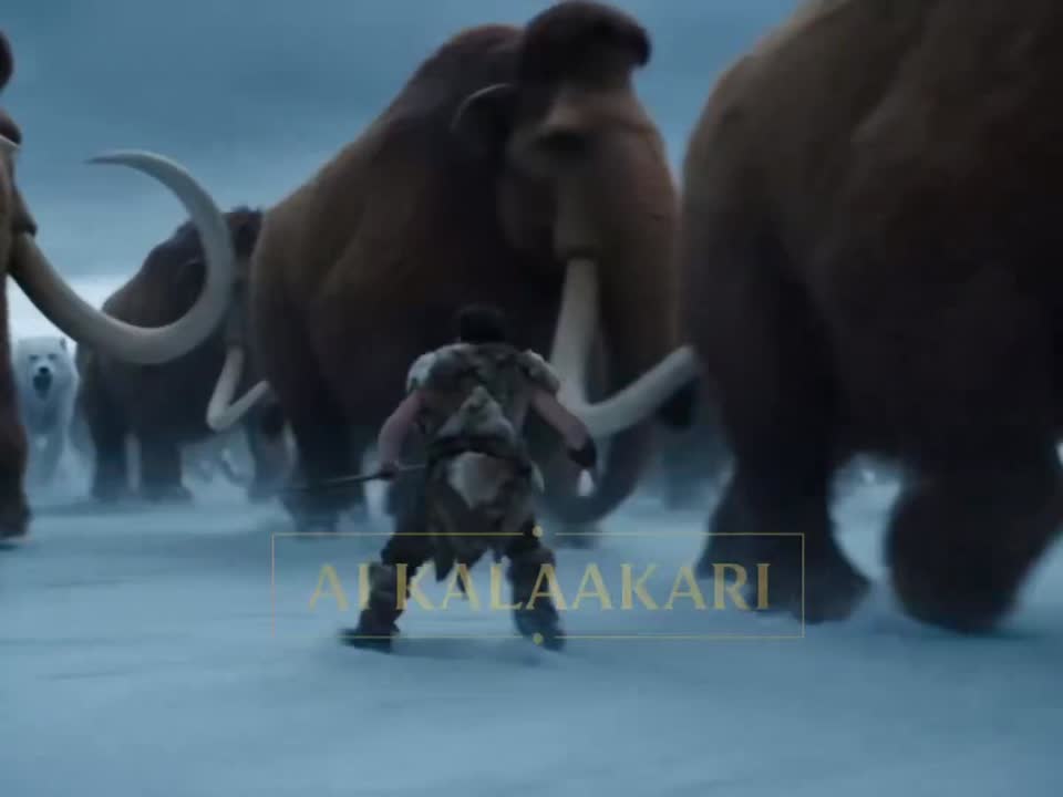 Seedance 2.0 Prompt: Epic Mammoth Charge Survival Video