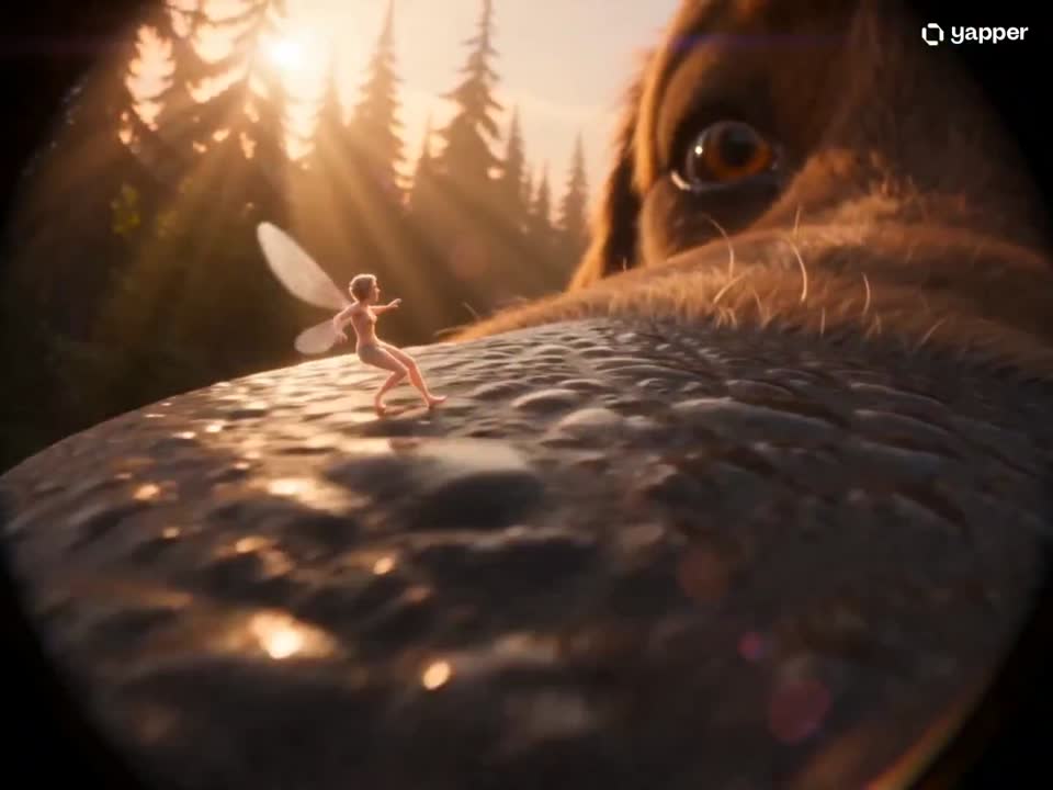 Seedance 2.0 Prompt: Fairy and Puppy Macro Perspective