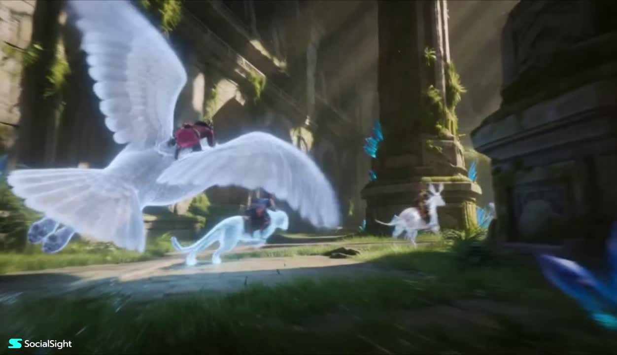 Seedance 2.0 Prompt: Fantasy Spirit Creature Race in Ancient Ruins