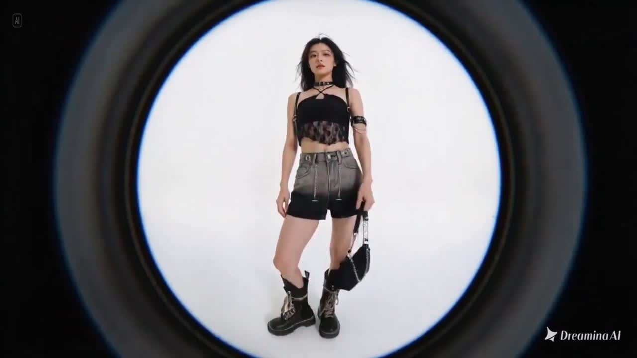 Seedance 2.0 Prompt: Fashion Model Posing with Outfit Changes & Visual Effects