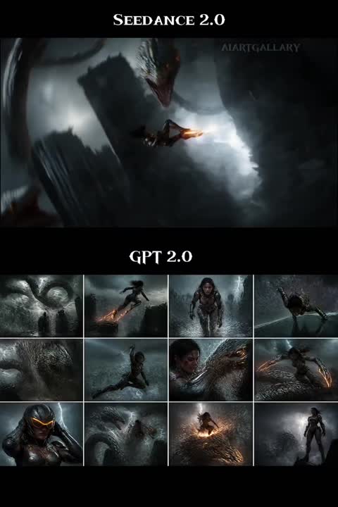 Seedance 2.0 Prompt: Female Warrior Rooftop Chase Video