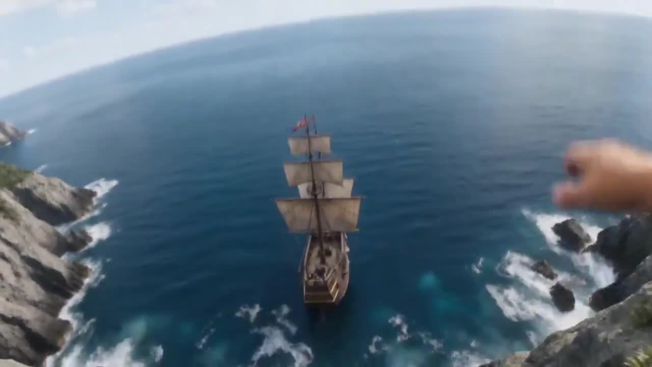 Seedance 2.0 Prompt: Cat Pirate FPV Chase & Ocean Rescue