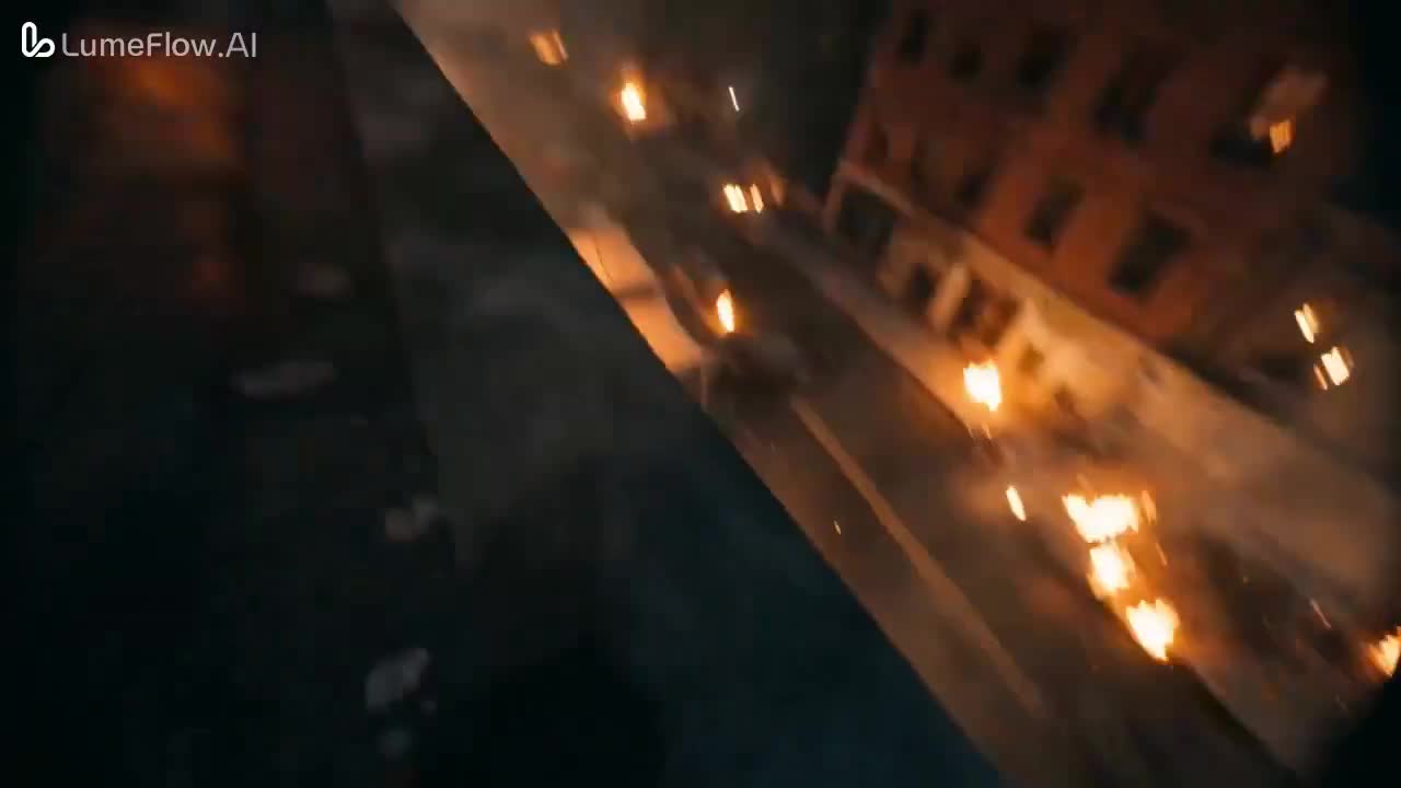 Seedance 2.0 Prompt: First-Person Parkour Chase on Burning Rooftops