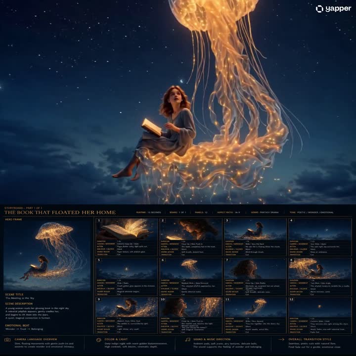 Seedance 2.0 Prompt: Cinematic Fantasy with Celestial Jellyfish Guardian