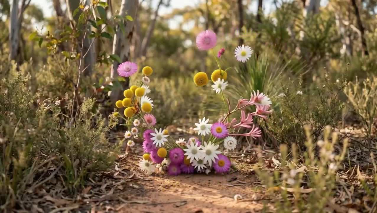 Seedance 2.0 Prompt: Flowers Forming a Final Shape
