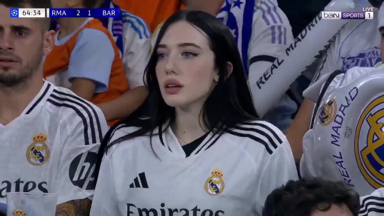 Seedance 2.0 Prompt: 'Real Madrid vs Barcelona Female Fan'