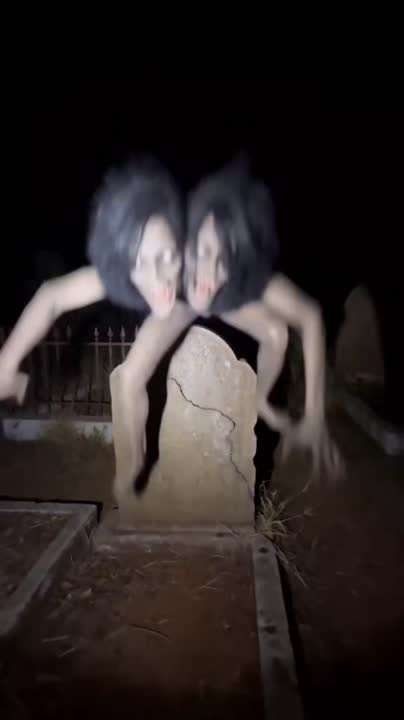 Seedance 2.0 Prompt: Graveyard Creature Horror Found Footage
