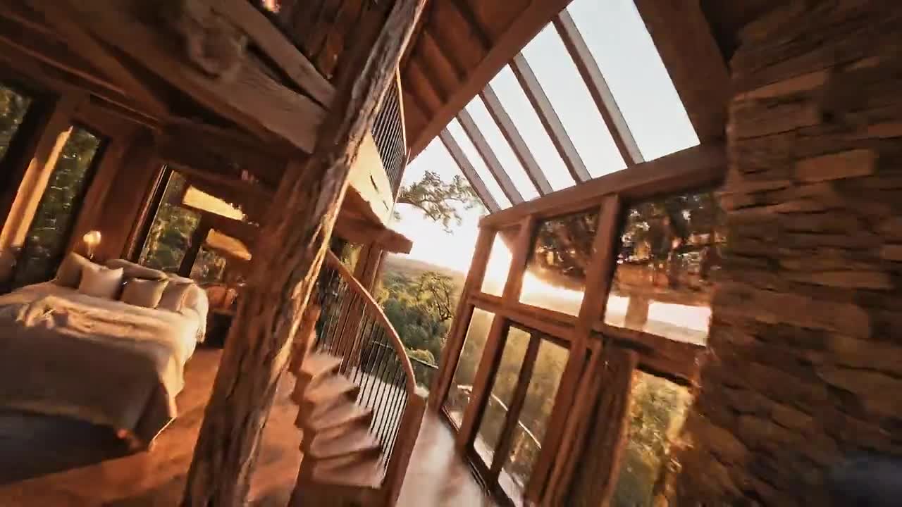 Seedance 2.0 Prompt: FPV Cinematic Treehouse Flight at Golden Hour