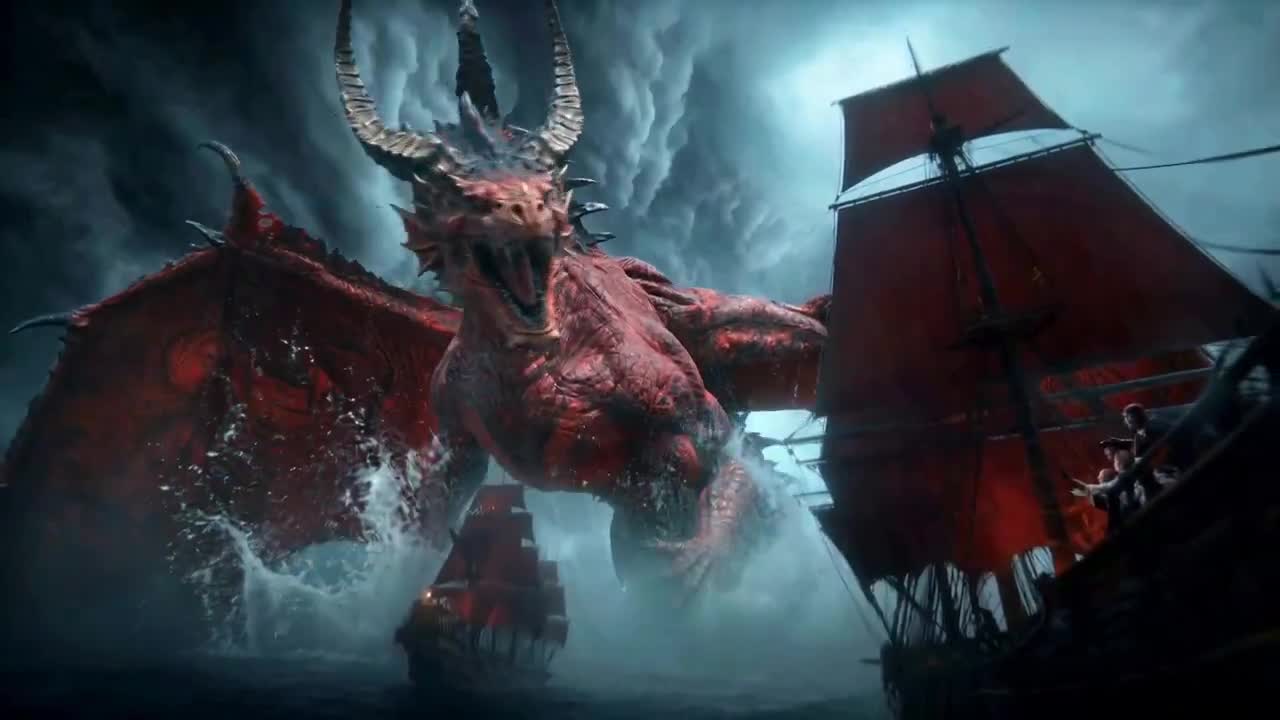Seedance 2.0 Prompt: Furious Red Dragon Emerges from Ocean