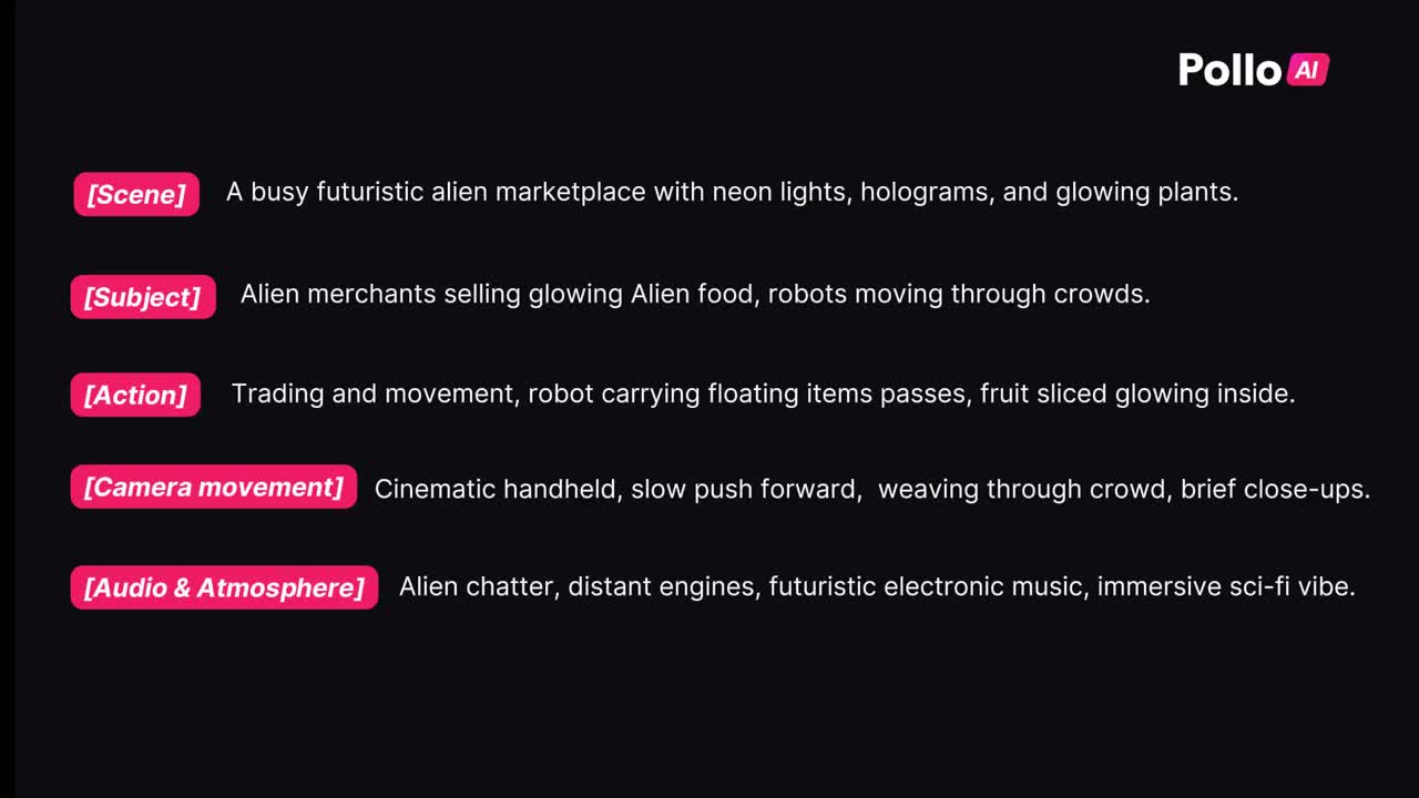 Seedance 2.0 Prompt: Futuristic Alien Marketplace Video