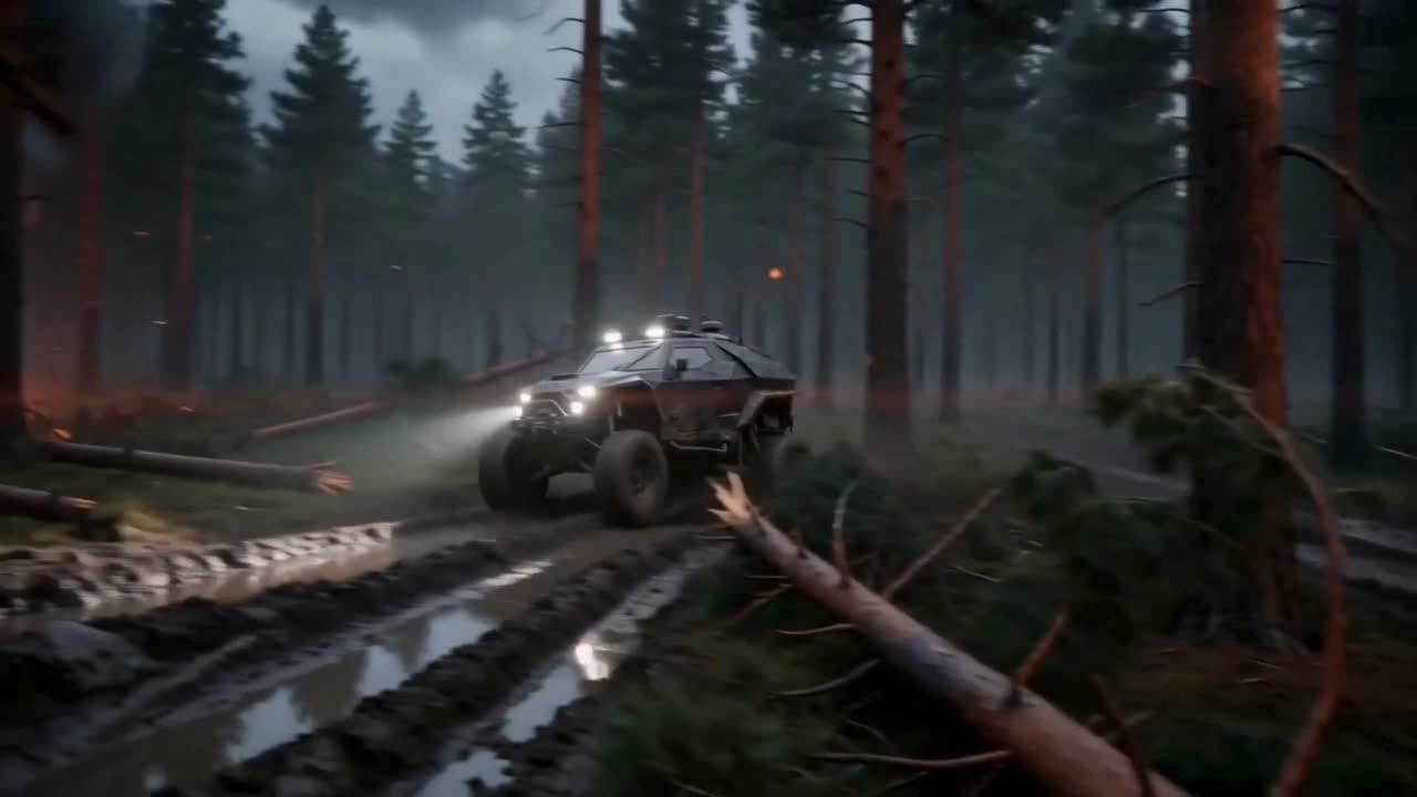 Seedance 2.0 Prompt: Futuristic Buggy Chase in a Destructive Storm