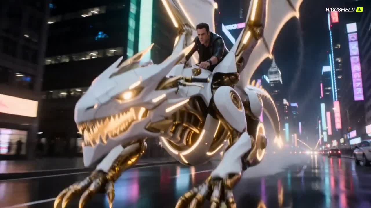 Seedance 2.0 Prompt: Futuristic Dragon Motorcycle Transformation