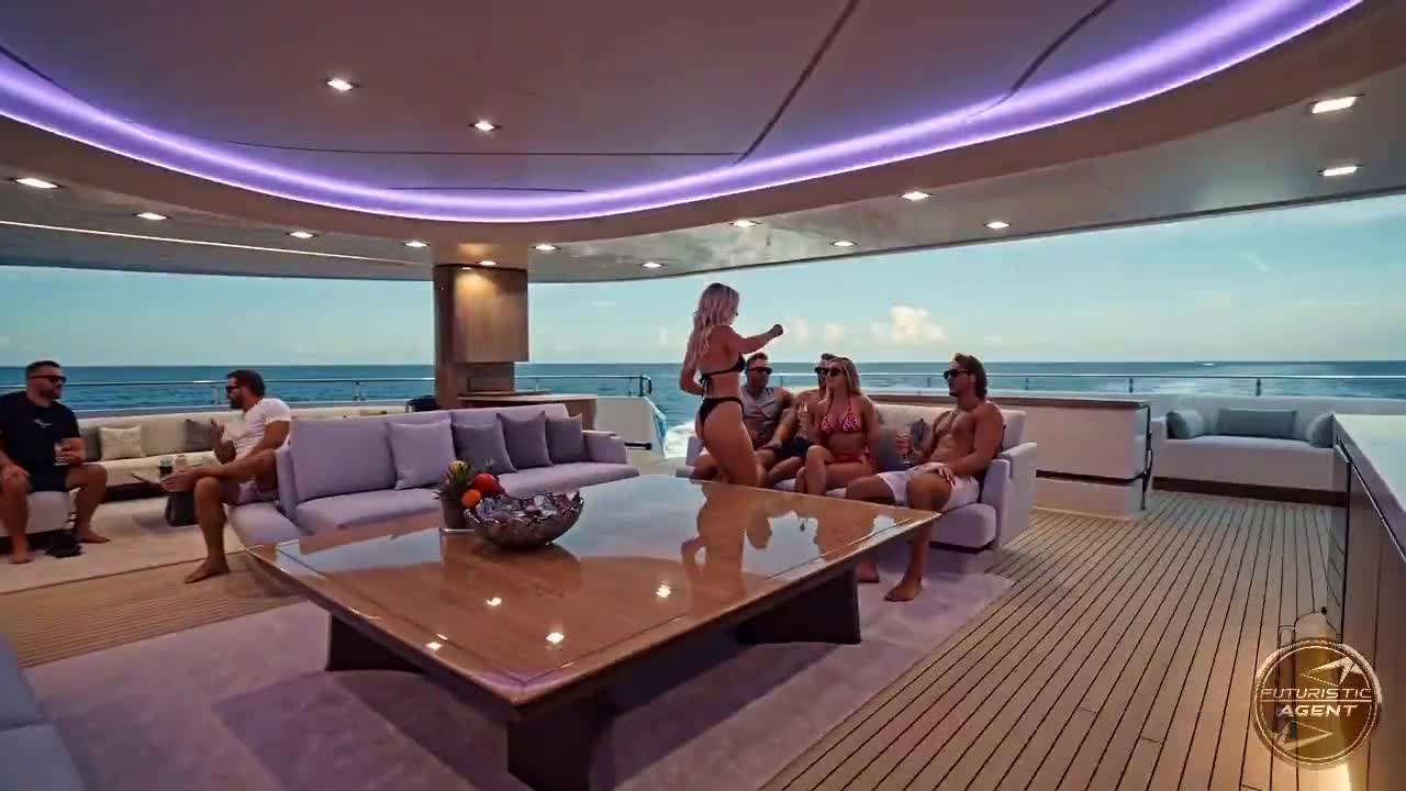 Seedance 2.0 Prompt: Futuristic Yacht Tracking Shot
