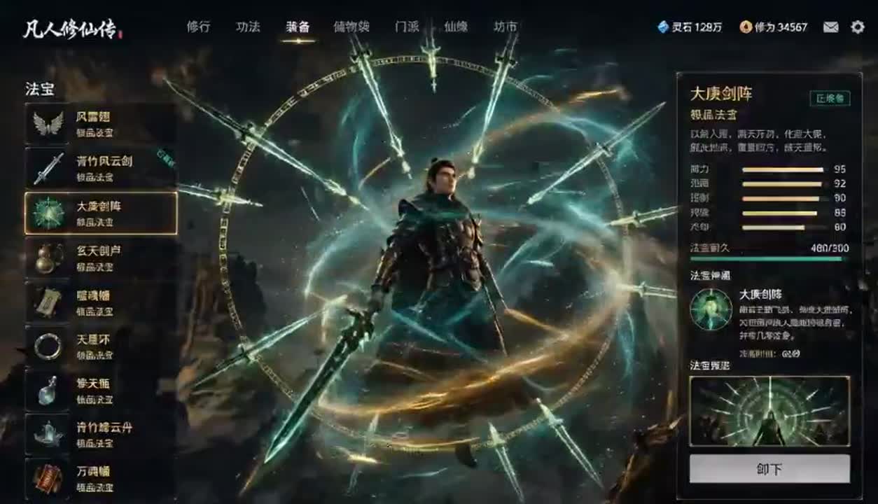 Seedance 2.0 Prompt: Game UI Skill Selection Animation