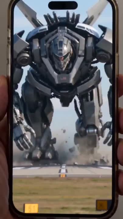 Seedance 2.0 Prompt: Giant Robot Transformation from Airplane