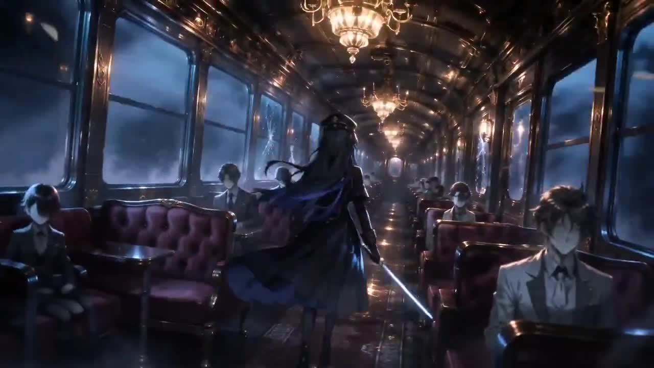 Seedance 2.0 Prompt: Gothic Anime Interdimensional Train Journey