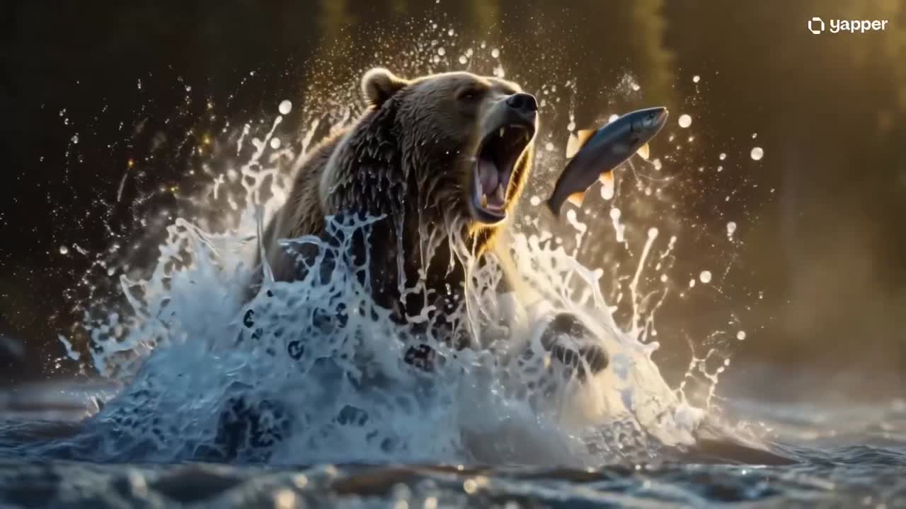 Grizzly Bear Salmon Hunt - Seedance 2.0 Prompt